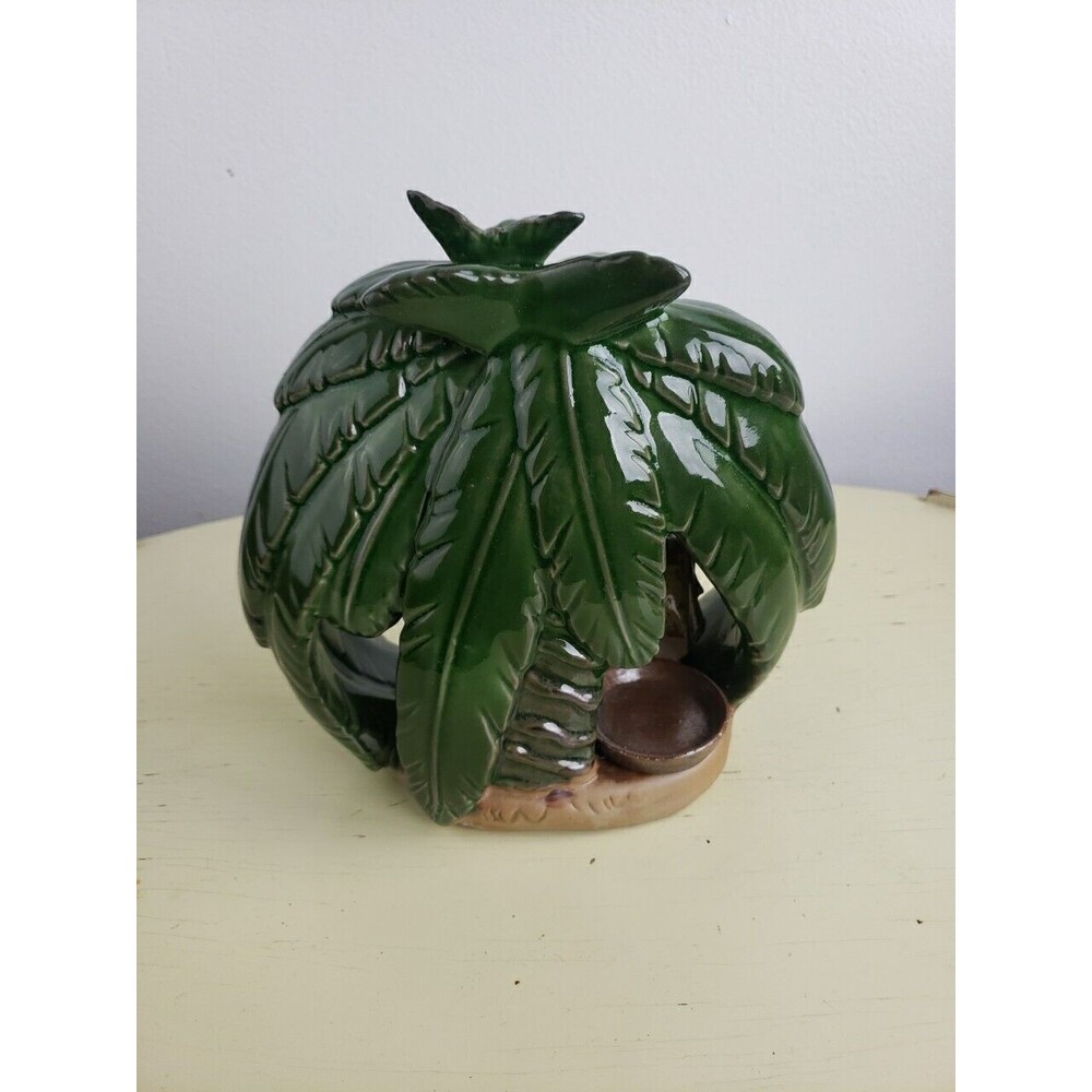 Nativity Palm Tree Tealight Candle Holder Holy Family Baby Jesus Manger 7.5x8 In - Picture 6 of 11